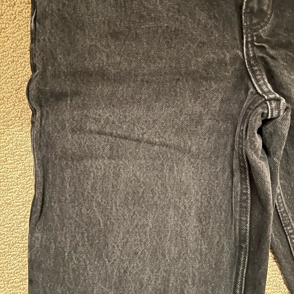Zara fray hem wide leg high rise black jeans size 28 - Picture 3 of 5